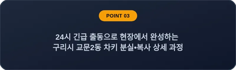 24시 긴급 출동으로 현장에서 완성하는 구리시 교문2동 차키 분실, 스마트키 복사 상세 과정