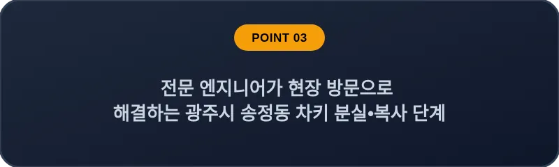 전문 엔지니어가 현장 방문으로 해결하는 광주시 송정동 차키 분실, 스마트키 복사 단계