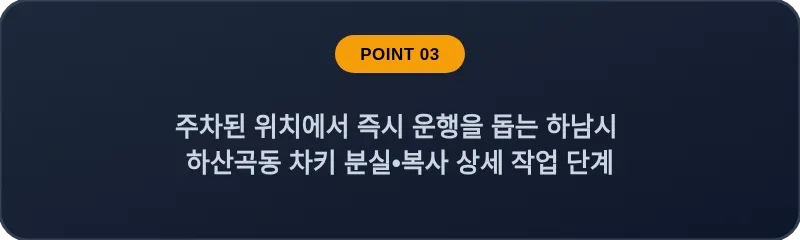주차된 위치에서 즉시 운행을 돕는 하남시 하산곡동 차키 분실, 스마트키 복사 상세 작업 단계