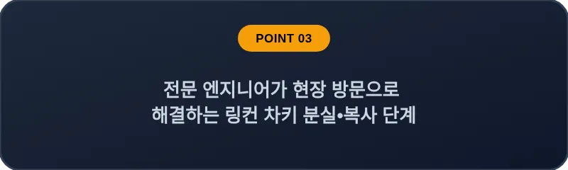 전문 엔지니어가 현장 방문으로 해결하는 링컨 차키 분실•복사 단계