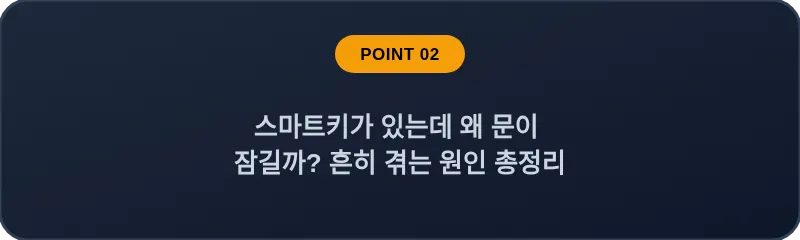 스마트키가 있는데 왜 문이 잠길까? 흔히 겪는 원인 총정리