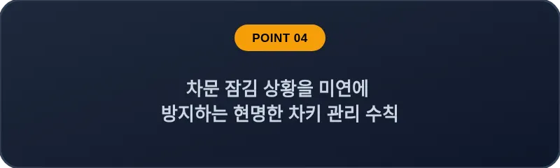차문 잠김 상황을 미연에 방지하는 현명한 차키 관리 수칙