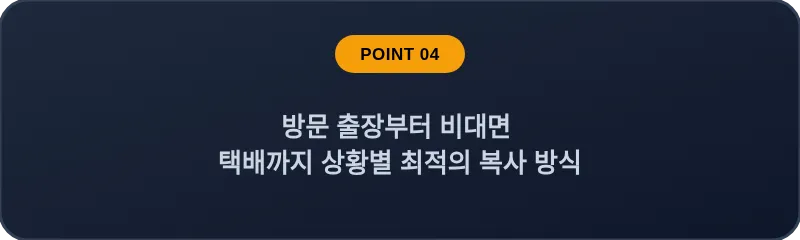 방문 출장부터 비대면 택배까지 상황별 최적의 복사 방식