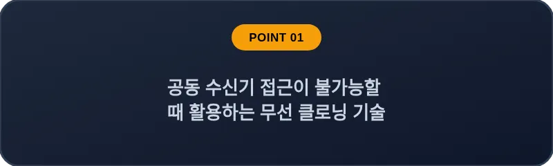 공동 수신기 접근이 불가능할 때 활용하는 무선 클로닝 기술
